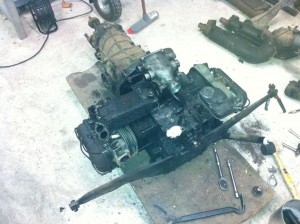 Engine stripped